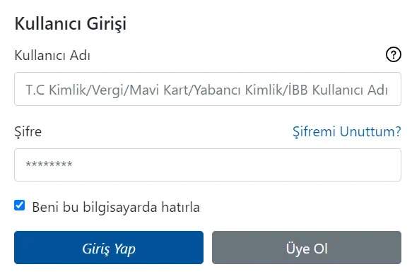 İsmek giriş bilgileri